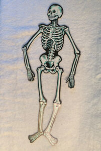 4 Jointed Skeletons 3 Beistle & 1 unbranded Vintage Cardboard