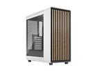Fractal Design North ATX mATX Mid Tower PC Case - Chalk White Chassis with Oak F