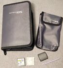 Official Nintendo DS Gray Carrying Travel Case Storage Bag PowerA w/2 games