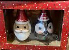 RETIRED Johanna Parker Holiday Ornament Set Penguin & Santa New In Box joanna