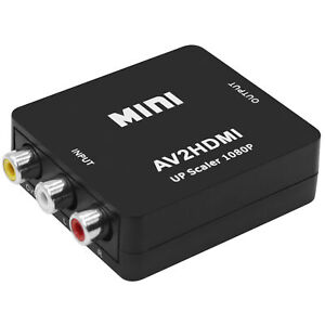 AV to HDMI Converter RCA to HDMI 1080P Mini RCA Audio Video Adapter New