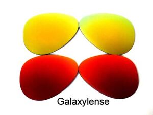 Galaxy Replacement Lenses For Ray Ban RB3025 Aviator Red&Gold 58mm Polarized