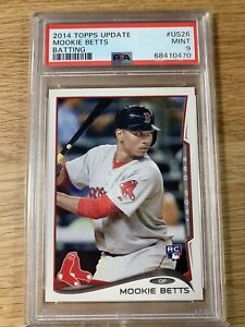 2014 Topps Update Mookie Betts Psa 9 MINT Los Angeles Dodgers #US26 | Red Sox