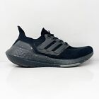 Adidas Mens Ultraboost 21 Black Running Shoes Sneakers Size 5