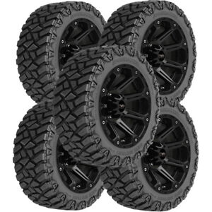 (QTY 5) 35x13.50R24LT Predator New Mutant X-MT 116Q LRF Black Wall Tires