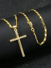 Cadenas de Titanium® en Oro 10K Para Hombre Mujer Crucifijo Cruz con Diamantes
