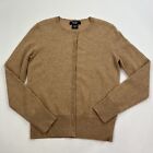 Lord & Taylor Cashmere Cardigan Sweater Womens Size Small Beige Tan
