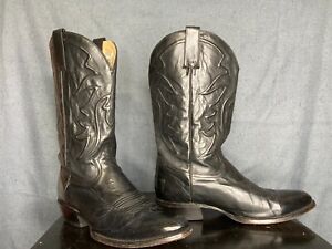 Stetson Black leather Cowboy boots sz 11.5 EE.  Great looking boot in nice shape