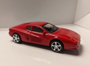 Burago Ferrari Testarossa 1:43 Die Cast Red Car Made in China #11850