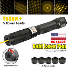 5Watt 591nm  Golden Yellow Laser Pointer Pen SOS Wicked Lasers Black