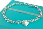 Return To Tiffany & Co. Heart Tag Pendant 15” Choker Necklace Silver w Box $700