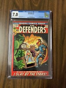 1972 Defenders 1 CGC 7.0 1st app Necrodamus. Doctor Strange,Sub-Mariner,Hulk