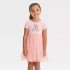 NWT Bluey Toddler Girls Tulle Midi Skirt Bingo Print T-Shirt Light Pink Dress 2T