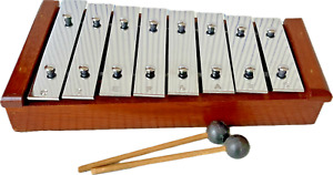Vintage 1970s Percussion GLOCKENSPIEL Chromatic 8 Note Bars 8038 BEATERS Honher?
