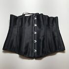 NEW Solid Black Corset Top Lace Up Back Strapless Lingerie Womens Size XS