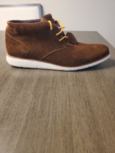 ROCKPORT TRUTECH moisture wicking Casual Brown SUEDE CHUKKA BOOTS Mens 13 Wide