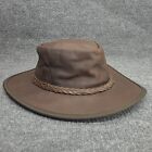 Barmah Kangaroo Leather Hat Mens Size XX Large Brown Australian