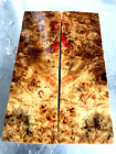 Stabilized Box Elder Burl Book Matched Double Dyed Knife Scales Gun Grips Handle