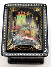 RUSSIAN LACQUER BOX - HAND PAINTED - SIGNED - MINIATURE