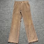 Vintage Levis Corduroy Pants Men 32X33 Brown Bootcut 70s Retro Leather Tab