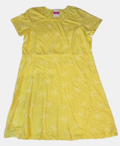 FRESH PRODUCE 1X Daffodil YELLOW STARFISH $75 SADIE Jersey Cotton Dress NWT 1X