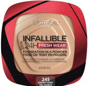 Loreal Infallible 245 Radiant Honey 24H Fresh Wear Foundation Powder 0.31 Oz.