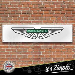 Aston Martin Logo Wings Banner Garage Workshop Sign PVC Trackside Display