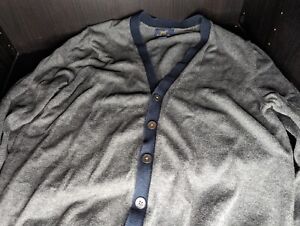 Brooks Brothers Cardigan Sweater Gray/Navy Mens Small (Used)
