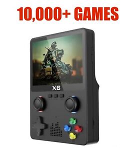 X6 Handheld Retro Video Game Console 3.5 inch Screen 10,000 Games - 32GB - BLACK