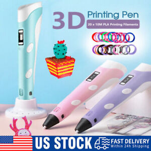 3D Pen Kids 3D Printing Pen LCD Screen PLA Filament Set Children DIY Toys Gift