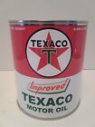 Texaco Improved Motor Oil Can 1 qt. -  ( Reproduction Metal Can Collectible )