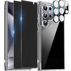 For Samsung Galaxy S24 Ultra S24 Clear Case + 2*Privacy Screen+2*Lens Protectors