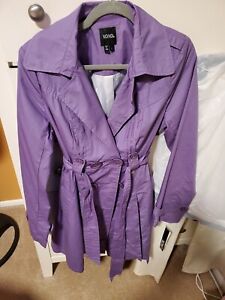 XOXO trench coat purple size Large Nwt