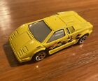 Vintage Hot Wheels 1999  Lamborghini Countach Yellow Car Flames  Kool Toyz Loose