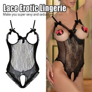 Women's Sexy-Lingerie Babydoll Sleepwear Underwear Lace Dress G-String Nightwear