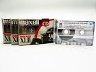 3x Maxell XLII 90 High Bias audio cassette tape blank sealed new+bonus test tape