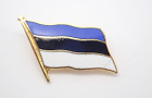 Estonian Flag Flag of Estonia Gold Tone  Vintage Lapel Pin