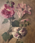 Vintage Antique Oil Painting Still Life Bouquet, Flowers in a Vase