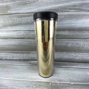 Starbucks Solid Gold Foil Cup 2013 16oz Hot Coffee Travel To Go Mug Tumbler Lid