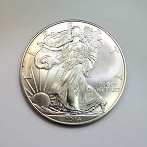 2014 - American Silver Eagle Silver  BU from Mint Issued Tube - Beautiful!