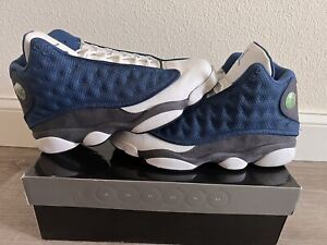 Nike Air Jordan XIII 13 Retro Flint Size 10.5 414571-401 Blue White Grey Clean