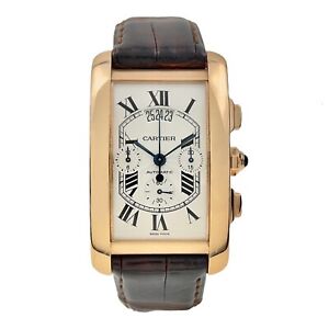 Cartier Tank Americaine 18k Rose Gold 31x52mm Automatic Men’s Watch W2610751