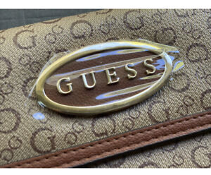 Guess Wallet Holy Springs SLG SA821151 Mocha Woman Clutch Trifold Purse New