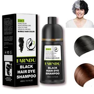 Hair dye Shampoo, Quick hair dye,hair care,Fruity aroma-Black&Brown-3-In-1 Color