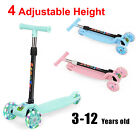 Deluxe 3 Wheel LED Scooter for Kids 4 Adjustable Height 3 Colors Kids Boys Girls
