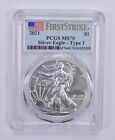New ListingMS70 2021 American Silver Eagle - First Strike - T1 - Graded PCGS *289