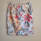 Talbots Womens Pencil Skirt Size 6 Floral USA Tropical Safari Cruise Vacation