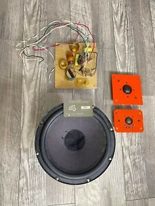 Rectilinear 4 Vintage Floor Speakers Set With Audax And Twitters Paire