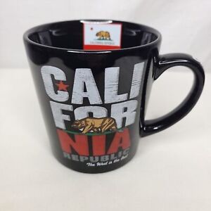 California Republic State Bear Black Coffee Mug