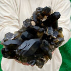 5LB Natural Beautiful Black Quartz Crystal Cluster Mineral Specimen Rare